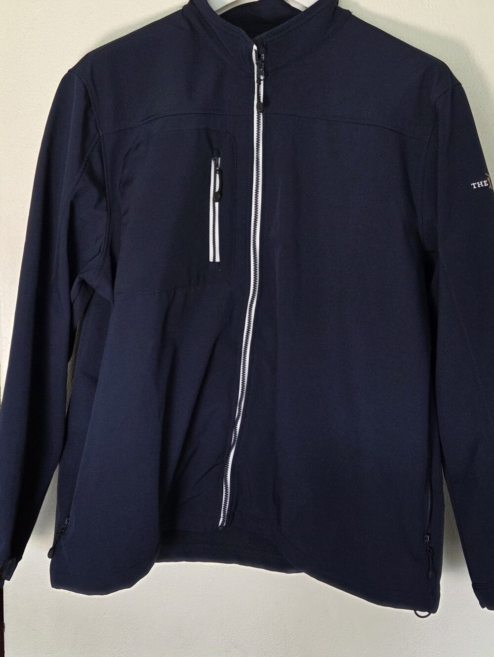 The Players Jacket Mens Navy Blue Golf Greg Norman Full Zip Softshell | 3XL